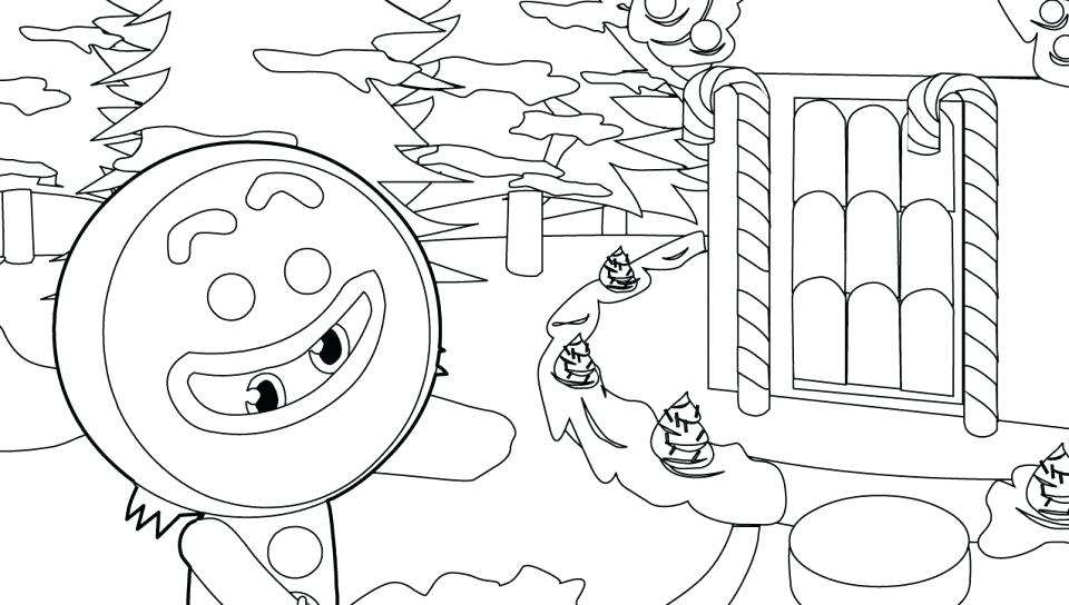 960x544 Gingerbread House Coloring Pages To Print