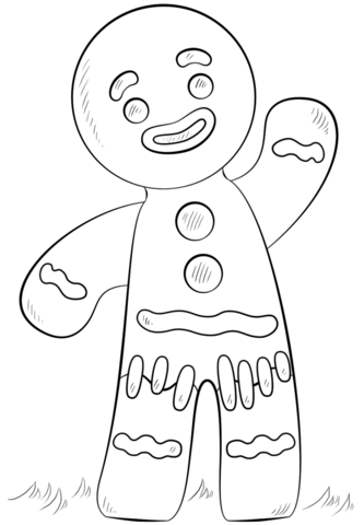 333x480 Shrek Gingerbread Man Coloring Pages Gingerbread Man Coloring Page