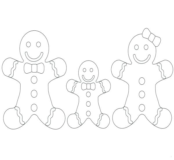 600x552 Gingerbread Coloring Pages Gingerbread Family Coloring Pages