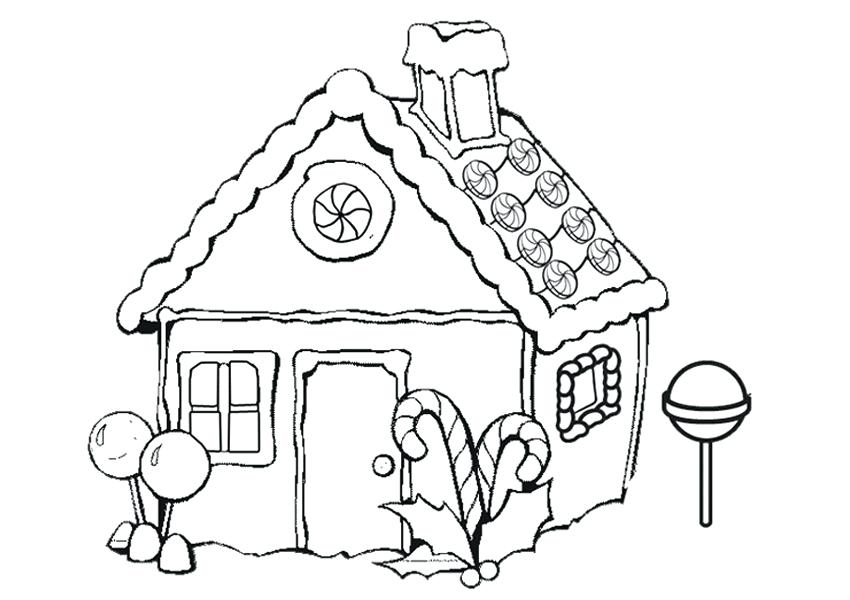 850x600 Gingerbread Coloring Pages Free Gingerbread House Coloring Pages