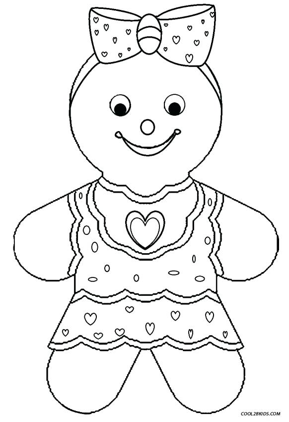 582x850 Gingerbread House Coloring Pages