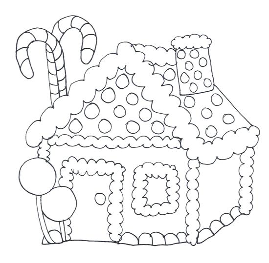 550x539 Candy Coloring Pages For Gingerbread House Free Printable House