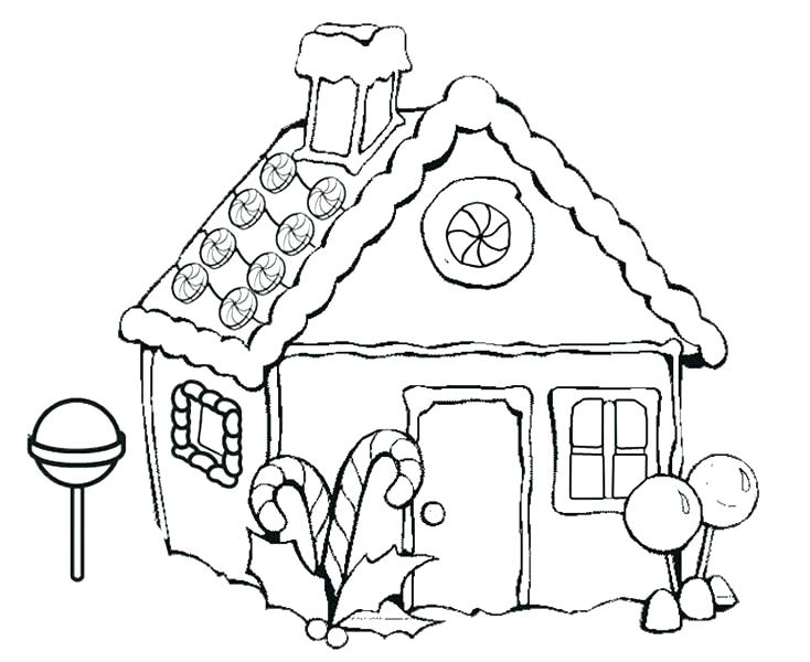 Gingerbread House Candy Coloring Pages at GetDrawings | Free download