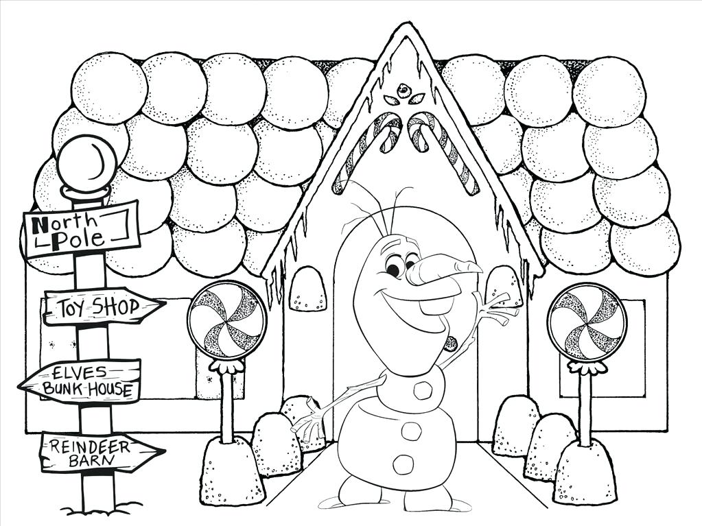 1023x767 Gingerbread House Coloring Page Gingerbread House Color Page Lofty