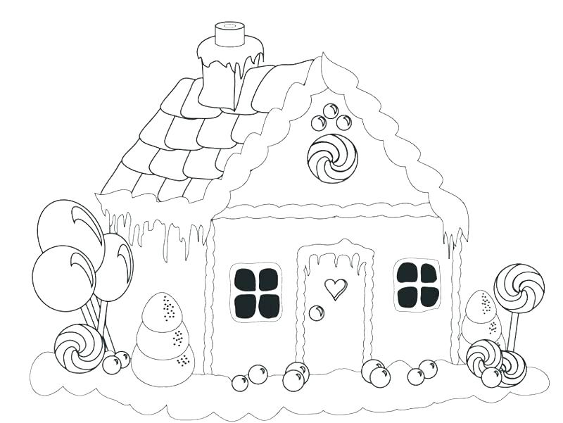 800x601 Gingerbread House Coloring Pages