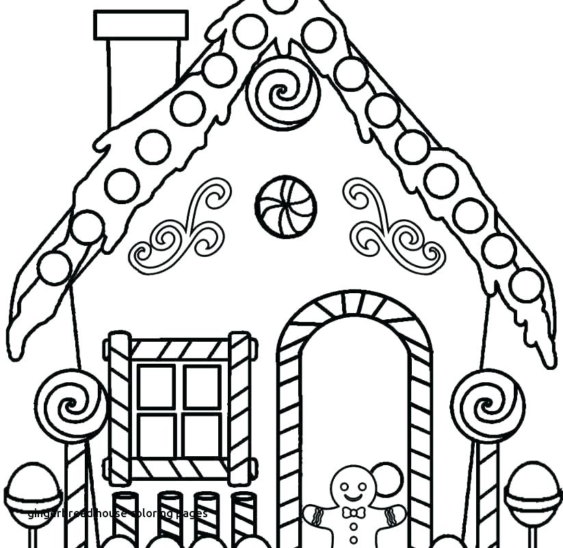 823x800 House Coloring Pages Printable Free Printable Gingerbread House