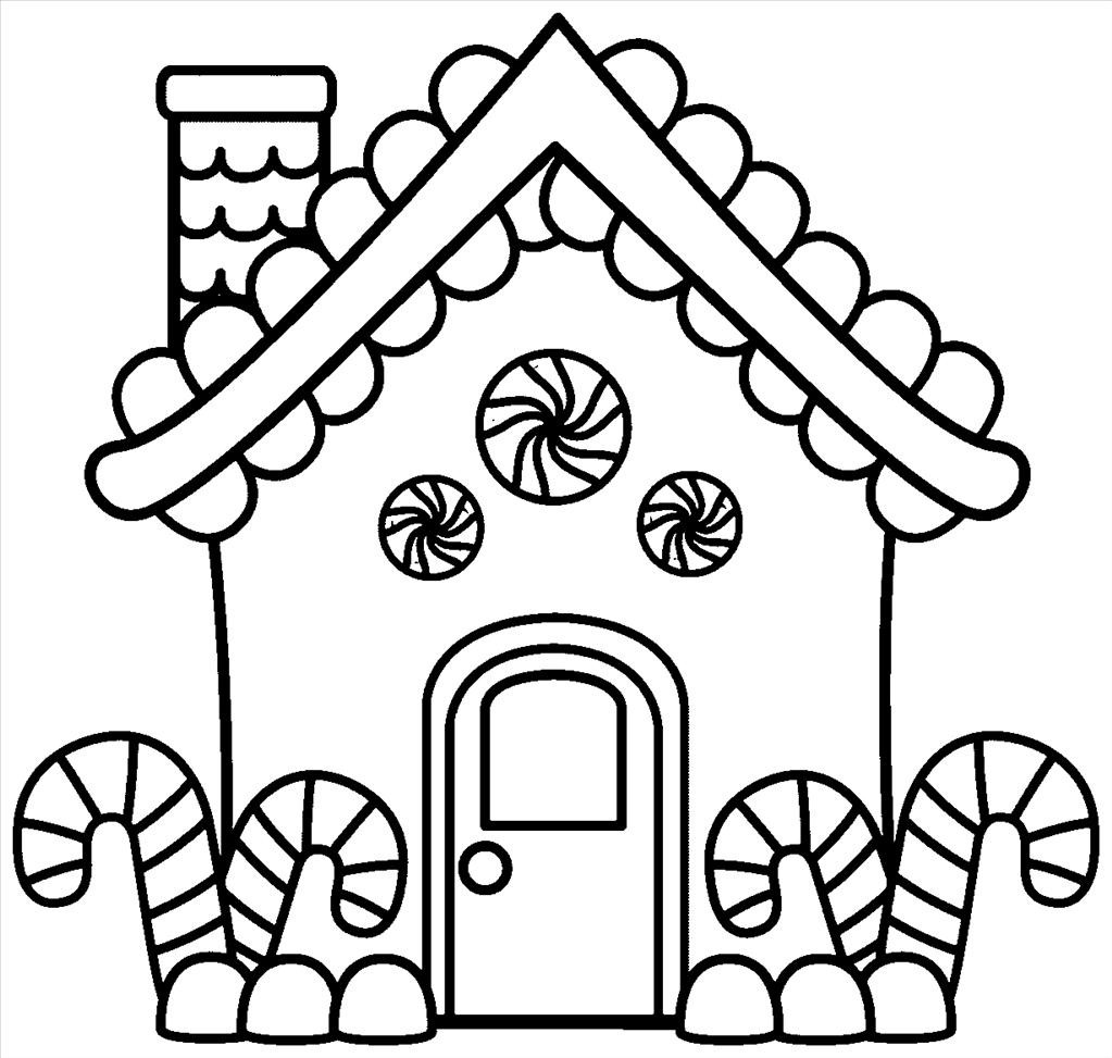1023x973 Gingerbread House Coloring Pages Free Printable Snowflake For Kids