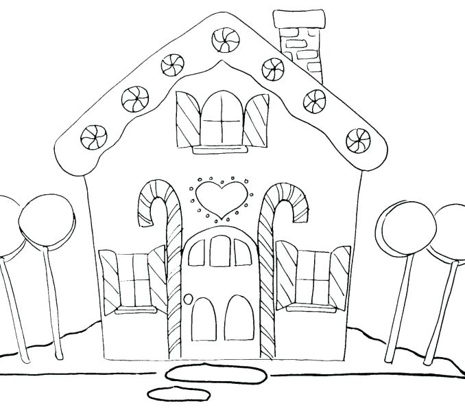 678x600 Printable Gingerbread House Patterns To Color Kids Coloring