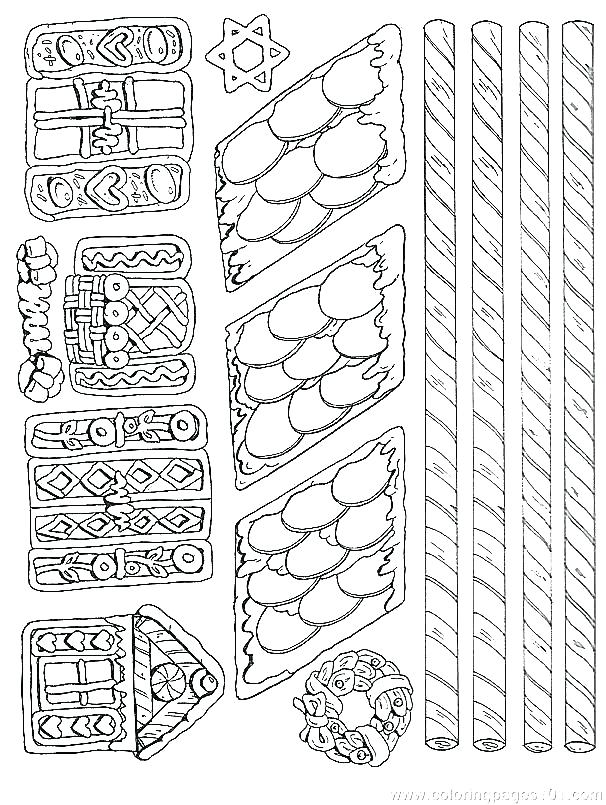 606x805 Gingerbread House Coloring Sheet