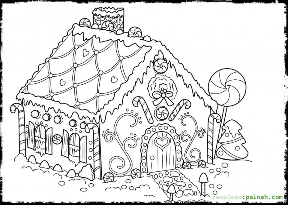 960x682 Get This Printable Gingerbread House Coloring Pages For Kids !