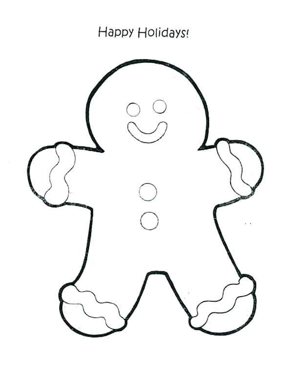 600x787 Gingerbread Man Coloring Pages