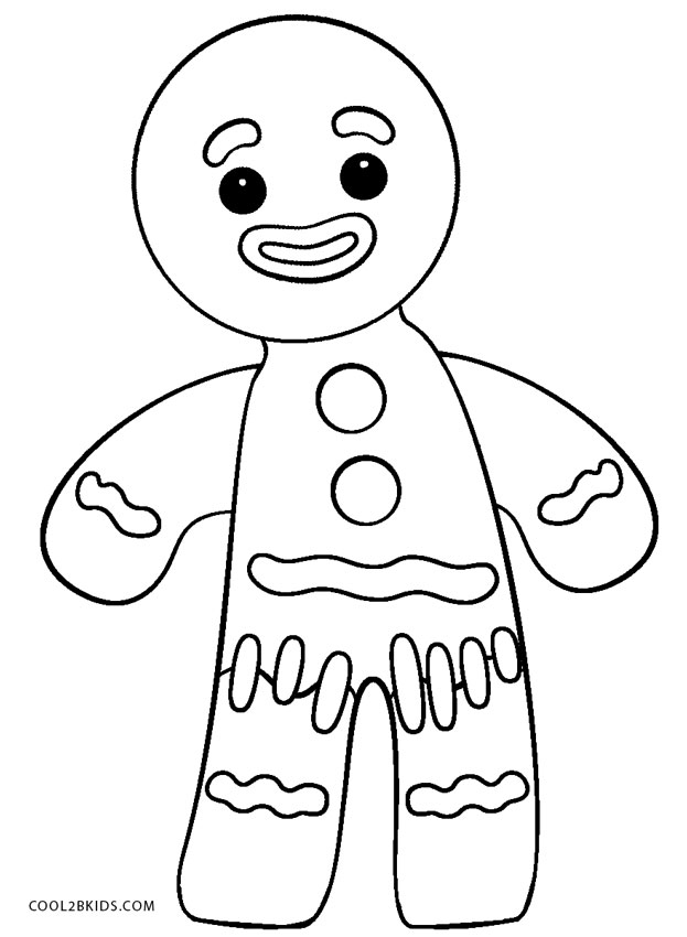 623x850 Shrek Gingerbread Man Coloring Pages Gingerbread Man Coloring Page