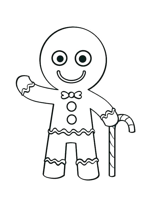 600x776 Gingerbread Man Pictures To Color Gingerbread Man Coloring Page