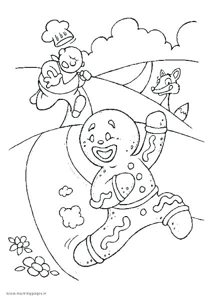 422x597 Coloring Pages Gingerbread Man Gingerbread House Coloring Page