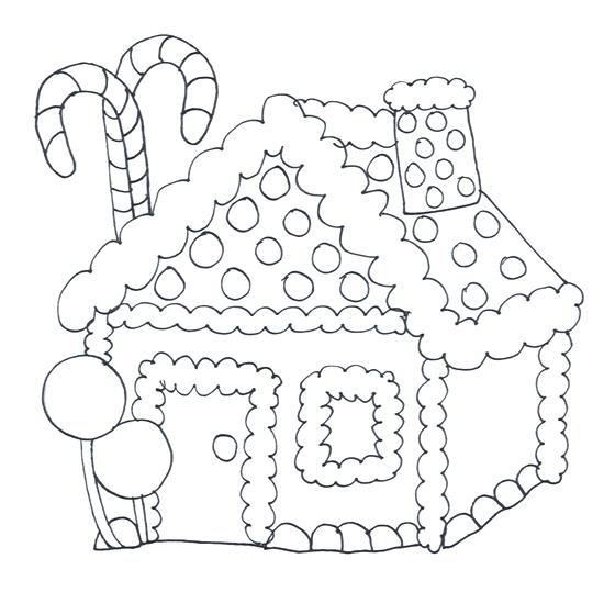 550x539 Gingerbread House Coloring