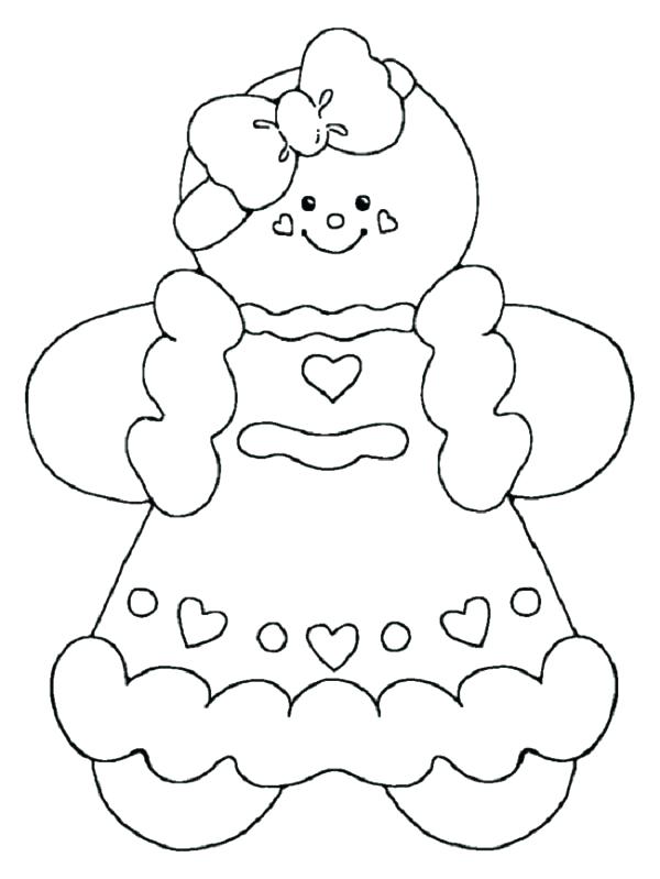 600x799 Coloring Pages Gingerbread Man Gingerbread Man Color Page
