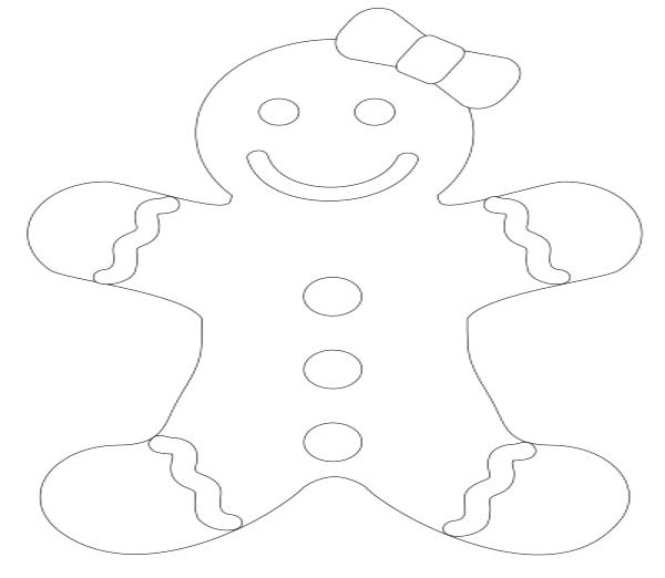 600x522 Gingerbread Boy Coloring Sheet