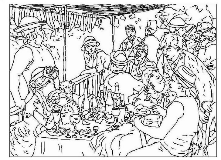 728x528 Renoir Famous Paintings Coloring Pages