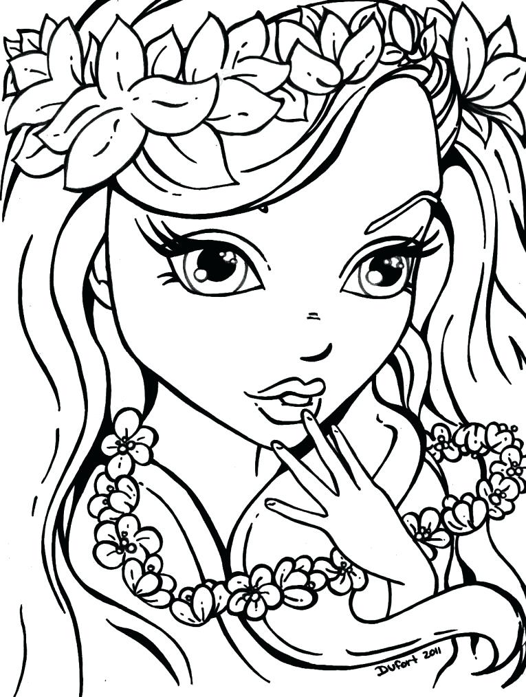 765x1014 Printable Coloring Pages For Girls Free Flowers L Gir Murs