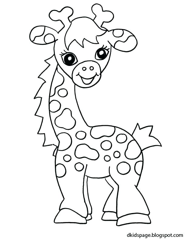 610x790 Giraffe Coloring Page Giraffe Coloring Pages Printable Easy