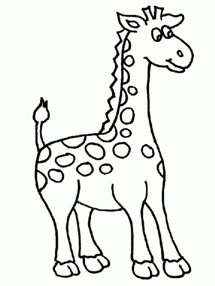 754x1005 Giraffe With Funny Face Coloring Pages For Kids Dcs Printable