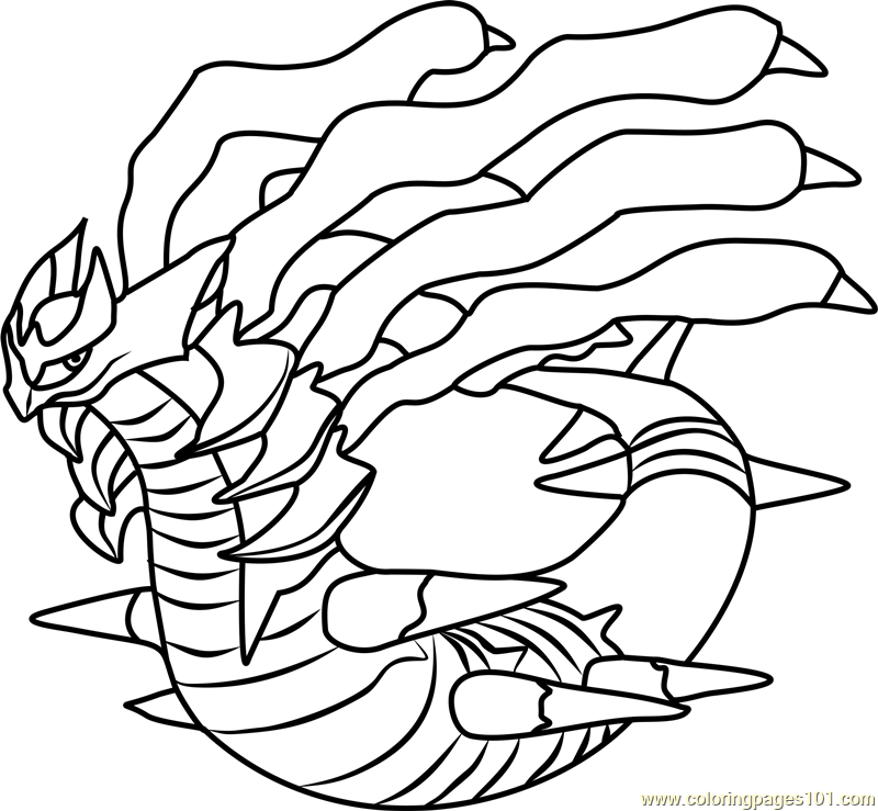 800x739 Giratina Pokemon Coloring Page