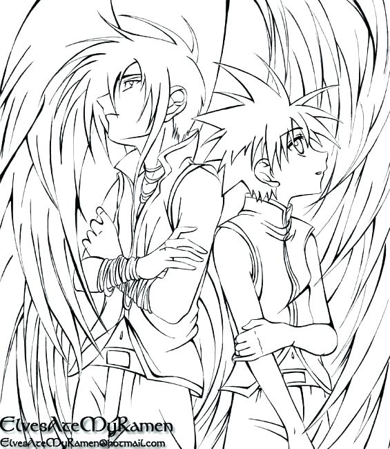 565x650 Charming Anime Angel Coloring Pages Cool Anime Coloring Pages