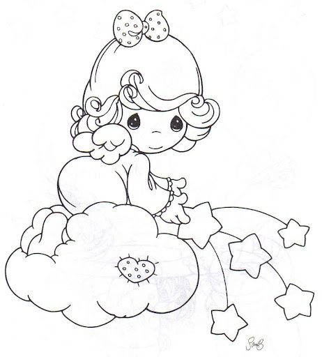 462x512 Precious Moments Coloring Page