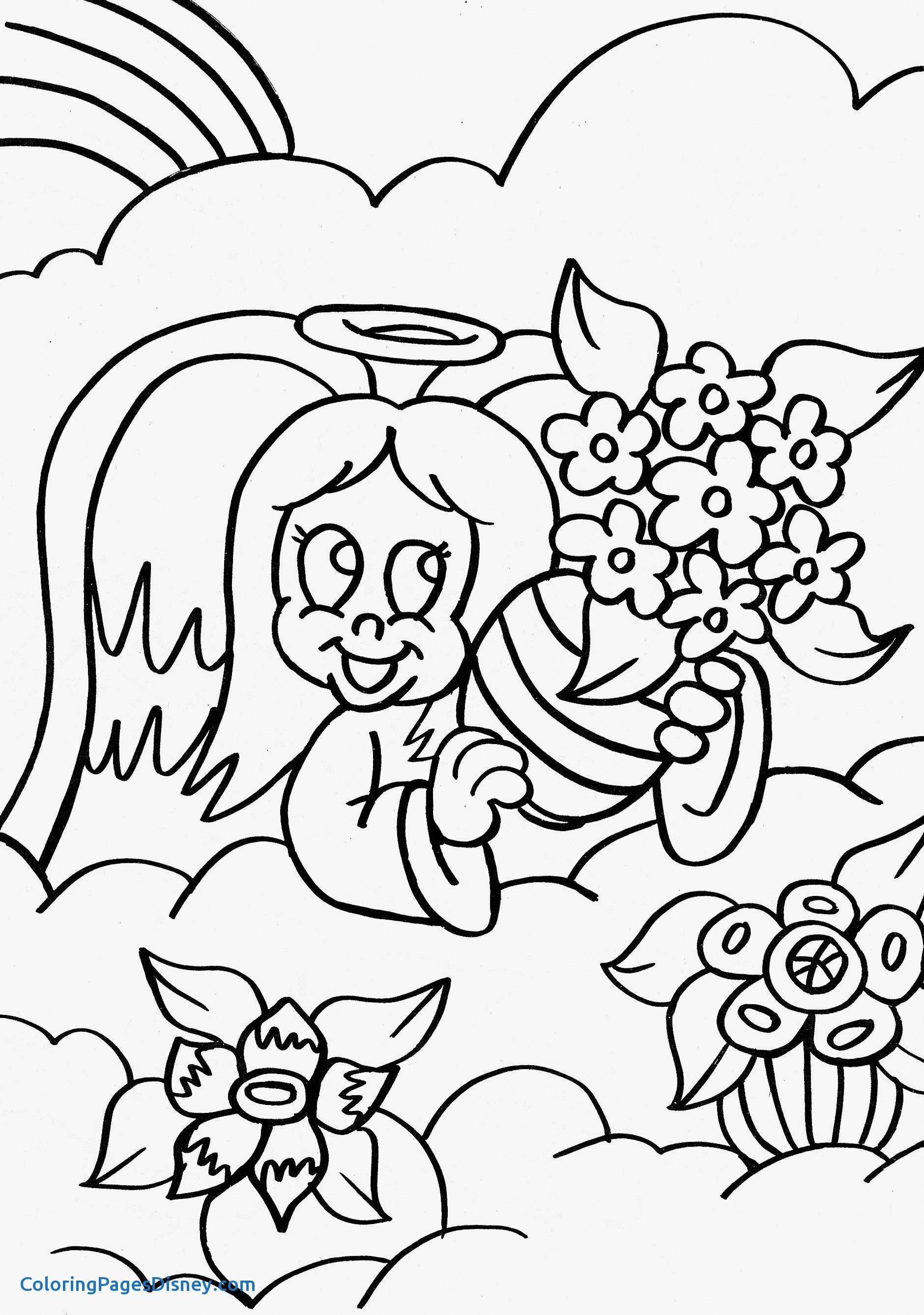 Girl Angel Coloring Pages at GetDrawings | Free download