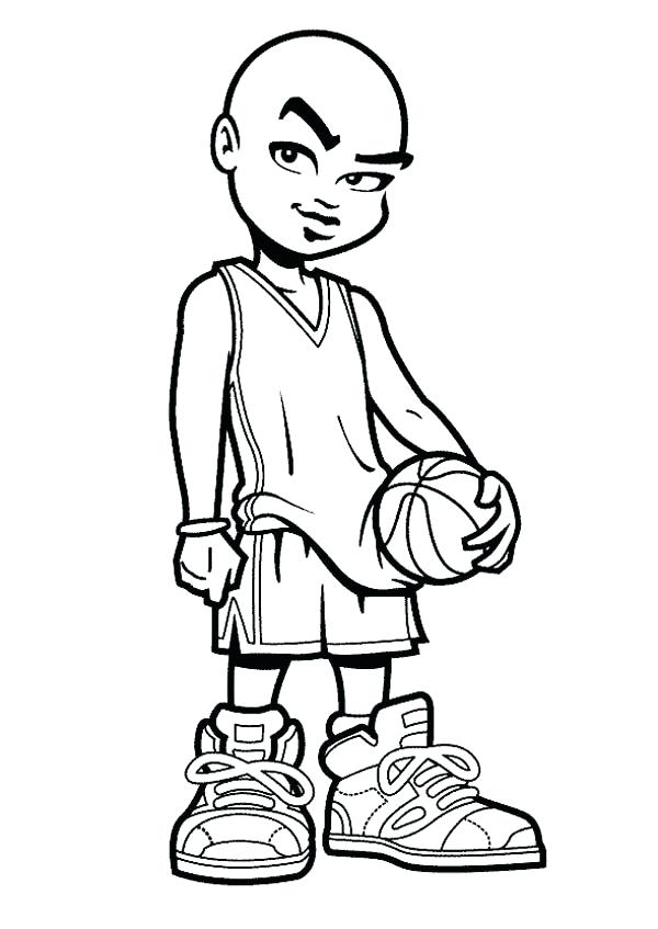600x847 Nba Players Coloring Pages Basketball Coloring Page For Kids