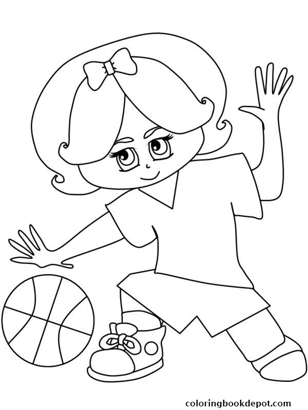 600x800 Girl Basketball S For Coloring Pages