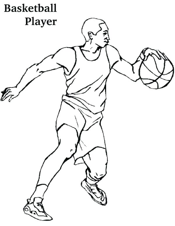 600x775 Basketball Player Coloring Pages Basketball Player Coloring Pages