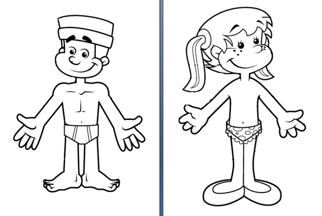 1048x703 Body Coloring Page Body Parts Boy Girl Coloring Pages