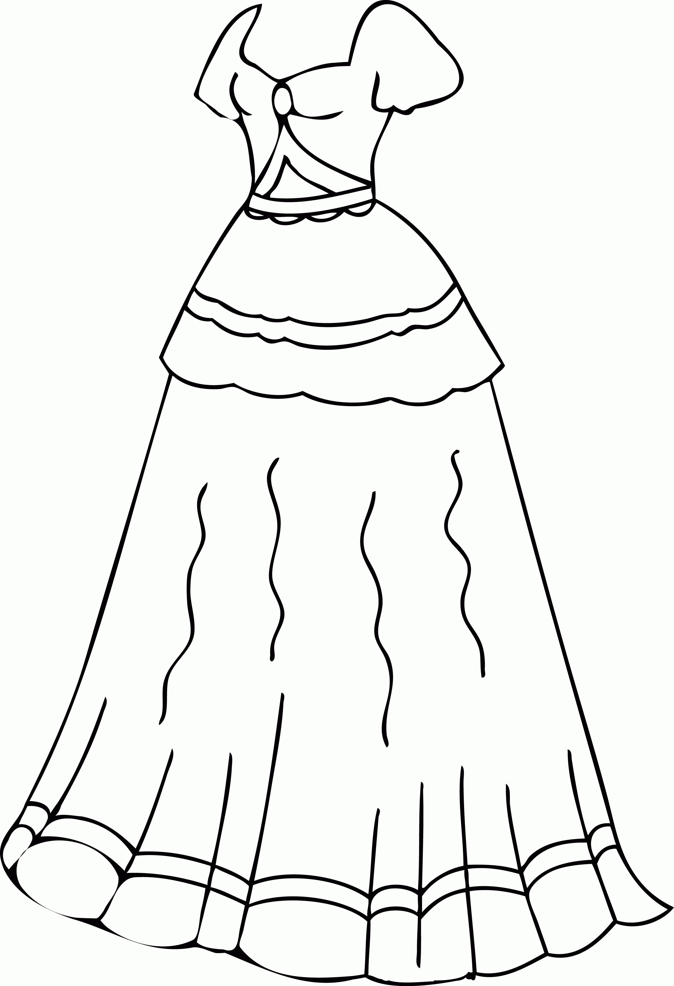 2308x3374 Light Dress Coloring Page For Girls New Coloring Pages Dress
