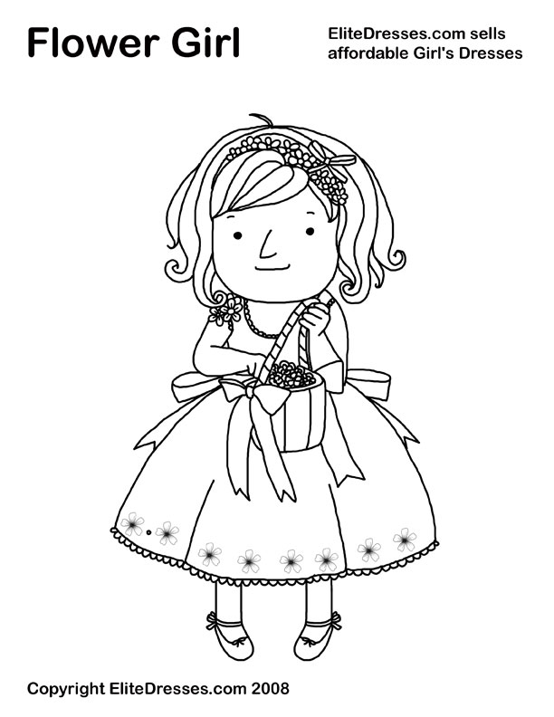 612x792 Little Girl Coloring Pages
