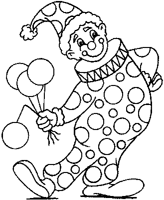329x400 Coloring Pages Clowns