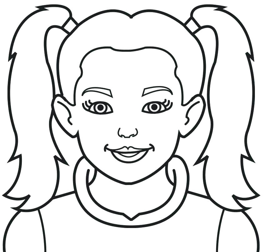 842x808 Printable Girl Coloring Pages Blank Face Coloring Page Face Girls