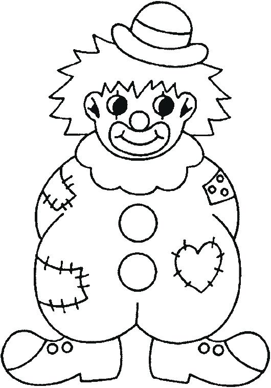 530x758 Clown Coloring Pages For Preschoolers