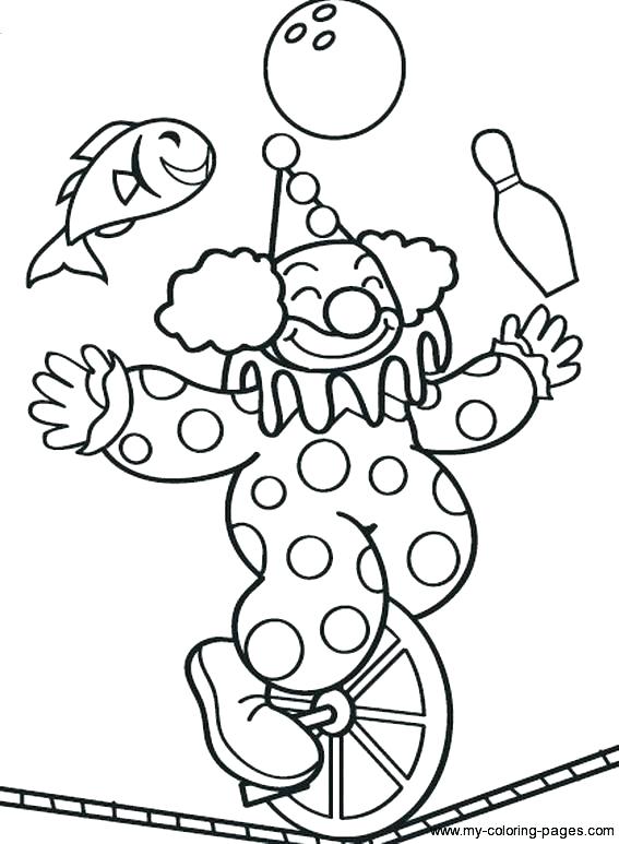 567x773 Clown Color Pages Girl Clown Coloring Pages Circus Clown Colouring