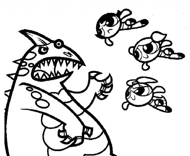 634x520 Powerpuff Girls Coloring Pages For Kids