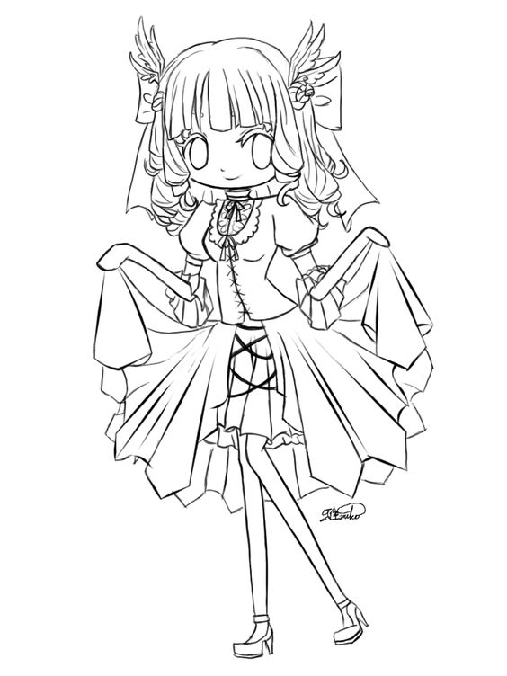 564x752 Chibi Girl Coloring Pages Pictures Free Coloring Pages