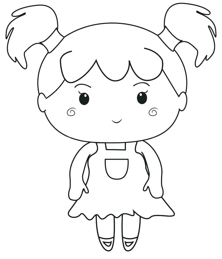 772x900 Coloring Pages Of Little Girls
