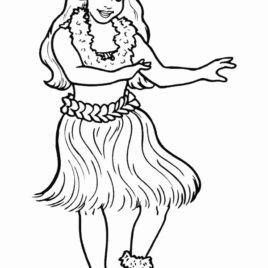 268x268 Funny Little Girl Dance Coloring Page Coloring Sun Dancing Girl
