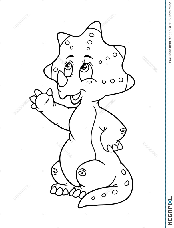 609x800 Coloring Pages Dinosaur Illustration