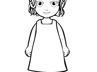 320x240 Colouring Picture Of A Girl Girl Coloring Clipart Printable