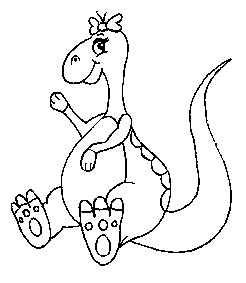 500x576 Baby Dinosaur Coloring Page