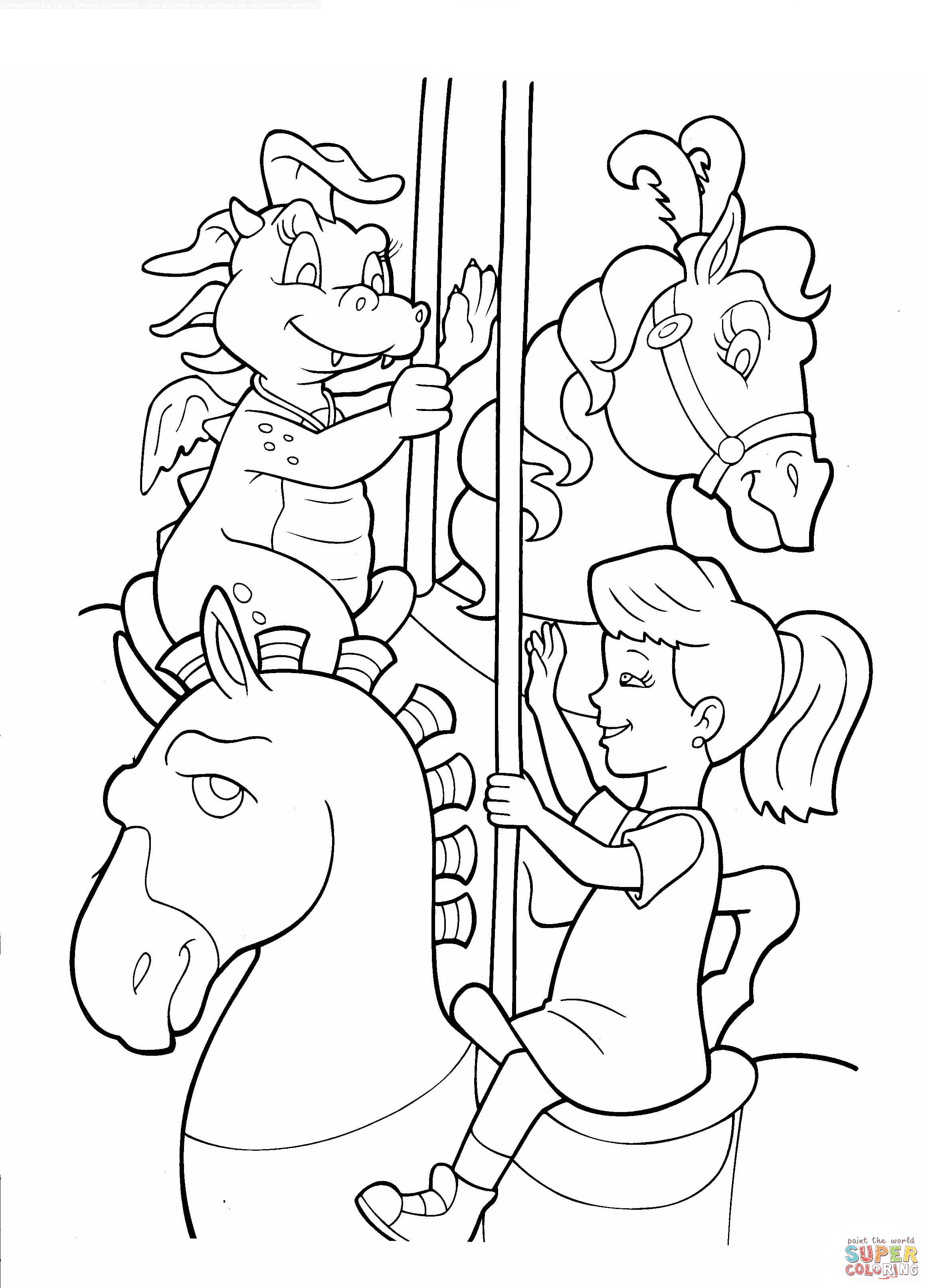 2325x3228 Carousel Coloring Pages