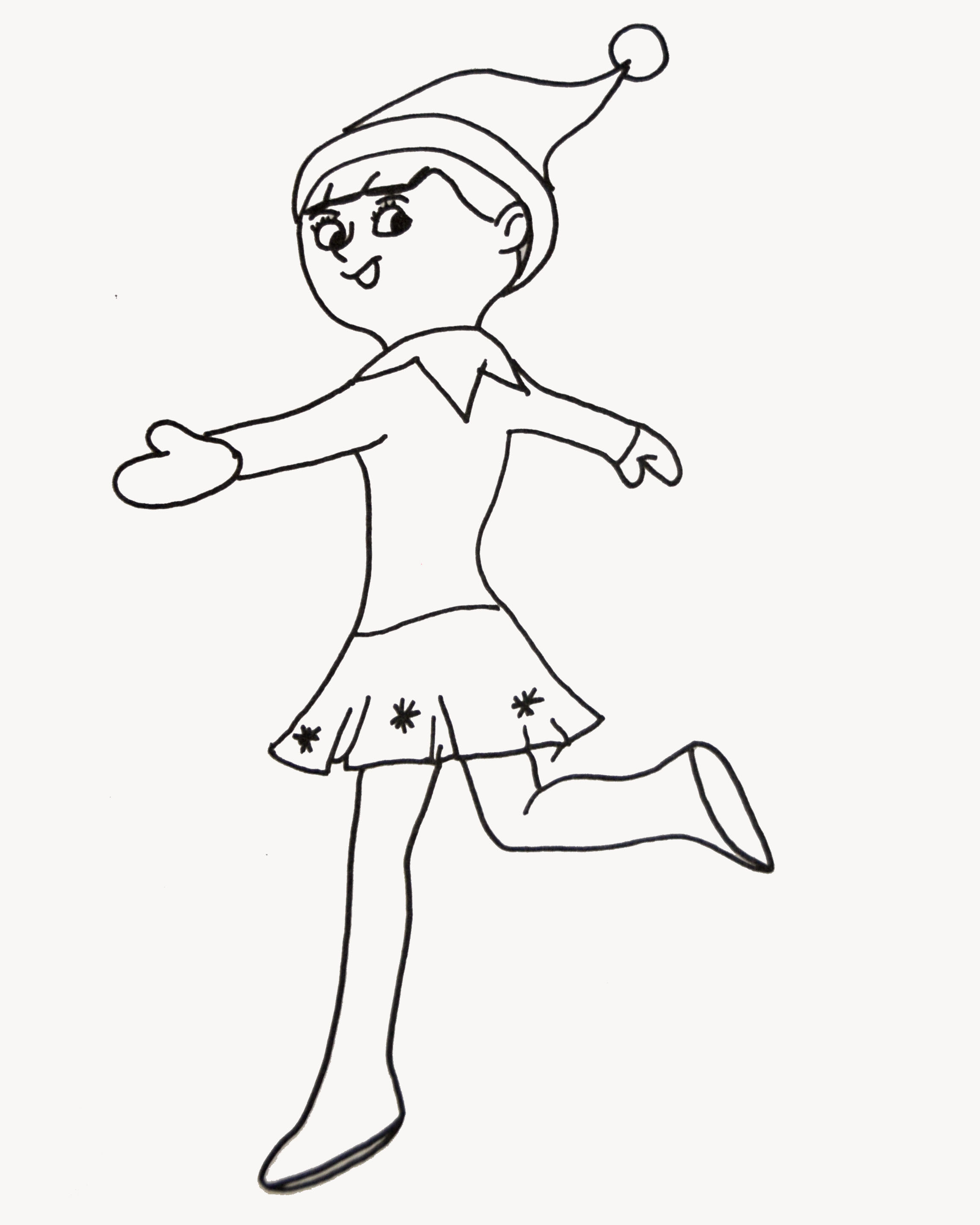 2294x2868 Unique Elf On The Shelf Girl Coloring Pages Weird Color Christmas