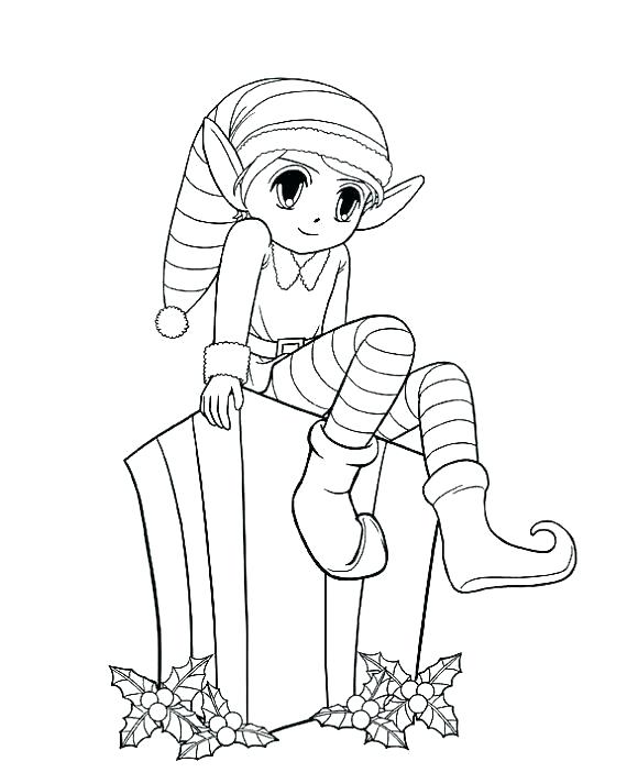 570x713 Cute Elf Coloring Pages Idea Free Elf Coloring Pages Or Girl Elf