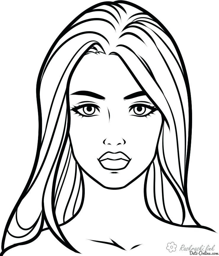 741x867 Girl Face Coloring Page Colorize The Face Free Coloring Pages